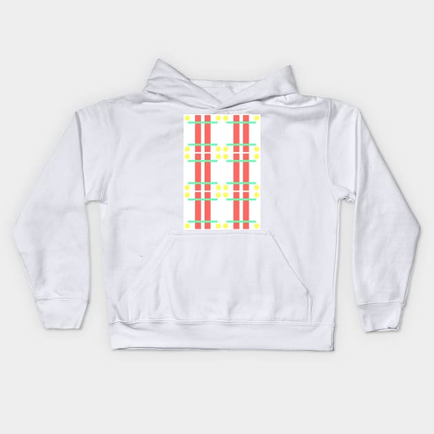 Pineapple Tetris Kids Hoodie by DebMorrison